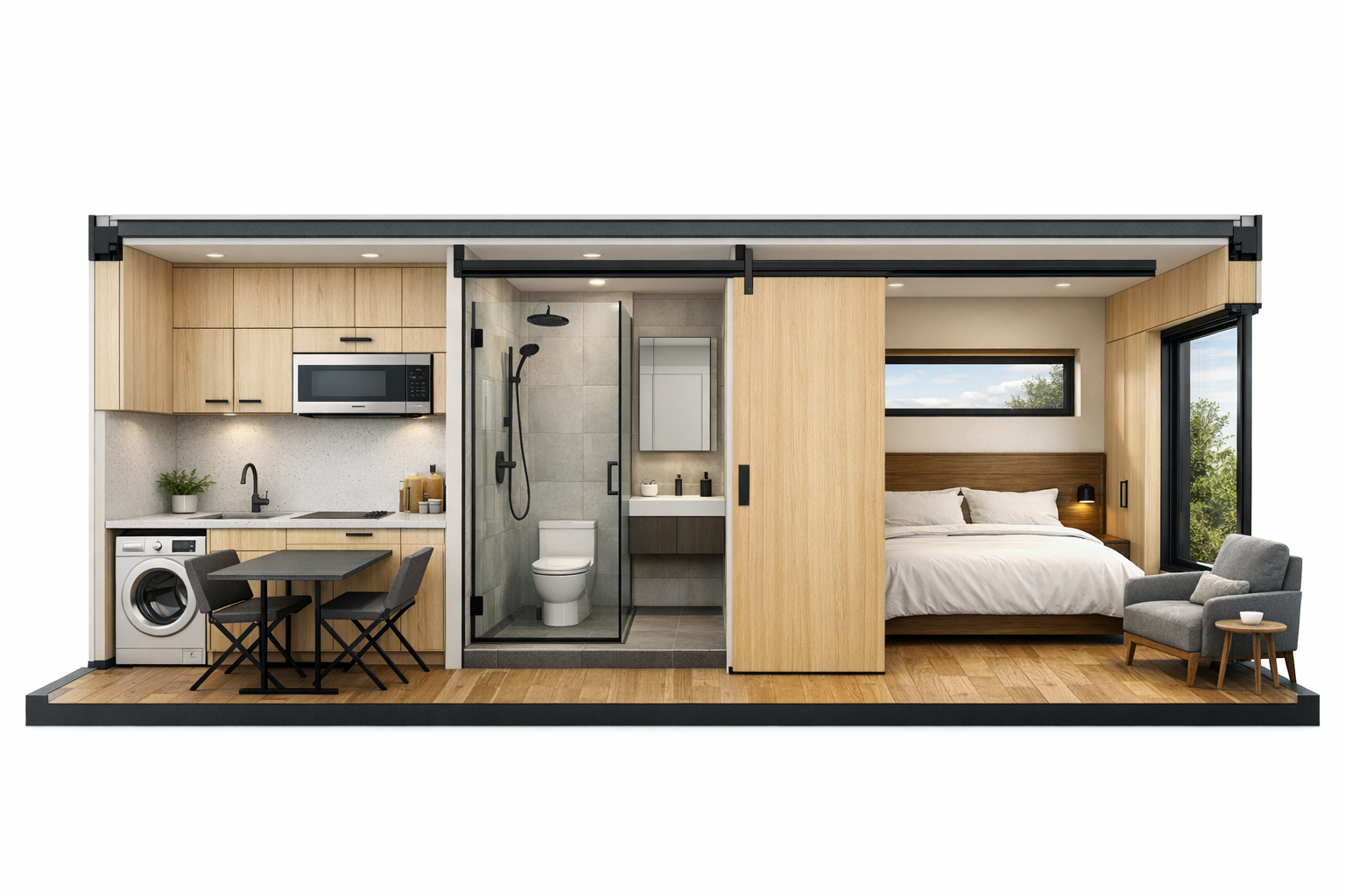 The Gateway 320 Sq Ft 3D Layout Cutaway